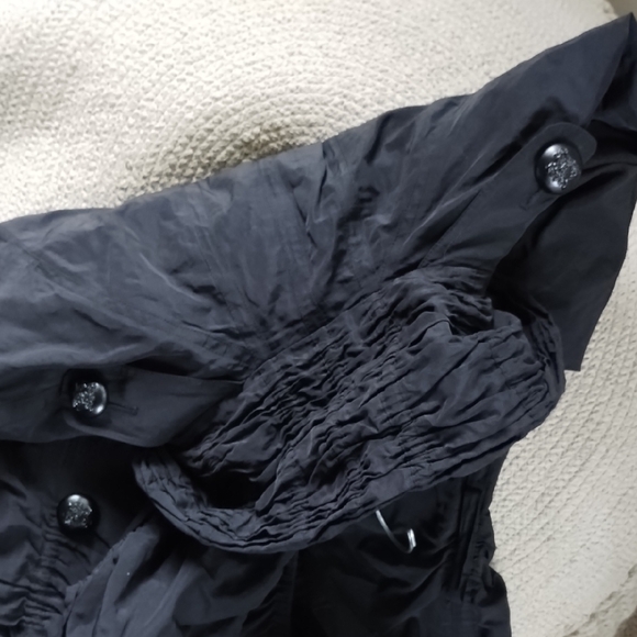 Etcetera Black Pea Coat with Standing Collar - Picture 15 of 15